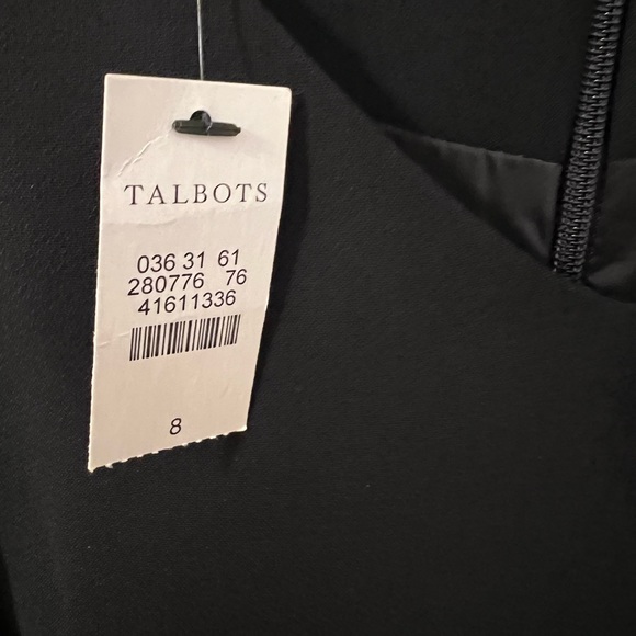 Talbots Easy Travel Fit & Flare Black Dress Size 8 NWT - Picture 7 of 9